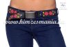 Belt Metal Buckle - hungarian folk design - Matyo style - unisex - black Belt Metal Buckle - hungarian folk design - Matyo style - unisex - black