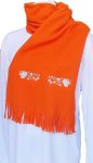 Polar scarf - hungarian folk machine-emboridery - Kalocsai style - unisex - orange Polar scarf - hungarian folk machine-emboridery - Kalocsai style - unisex - orange