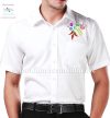 Mens Shirts - folk embroidery from Hungary - white Mens Shirts - folk embroidery from Hungary - white