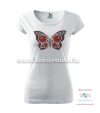 T'shirt - hungarian butterfly - Kalocsa style - white T'shirt - hungarian butterfly - Kalocsa style - white