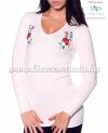 Women pullover - hungarian folk embroidery - Kalocsa style - crem Women pullover - hungarian folk embroidery - Kalocsa style - crem
